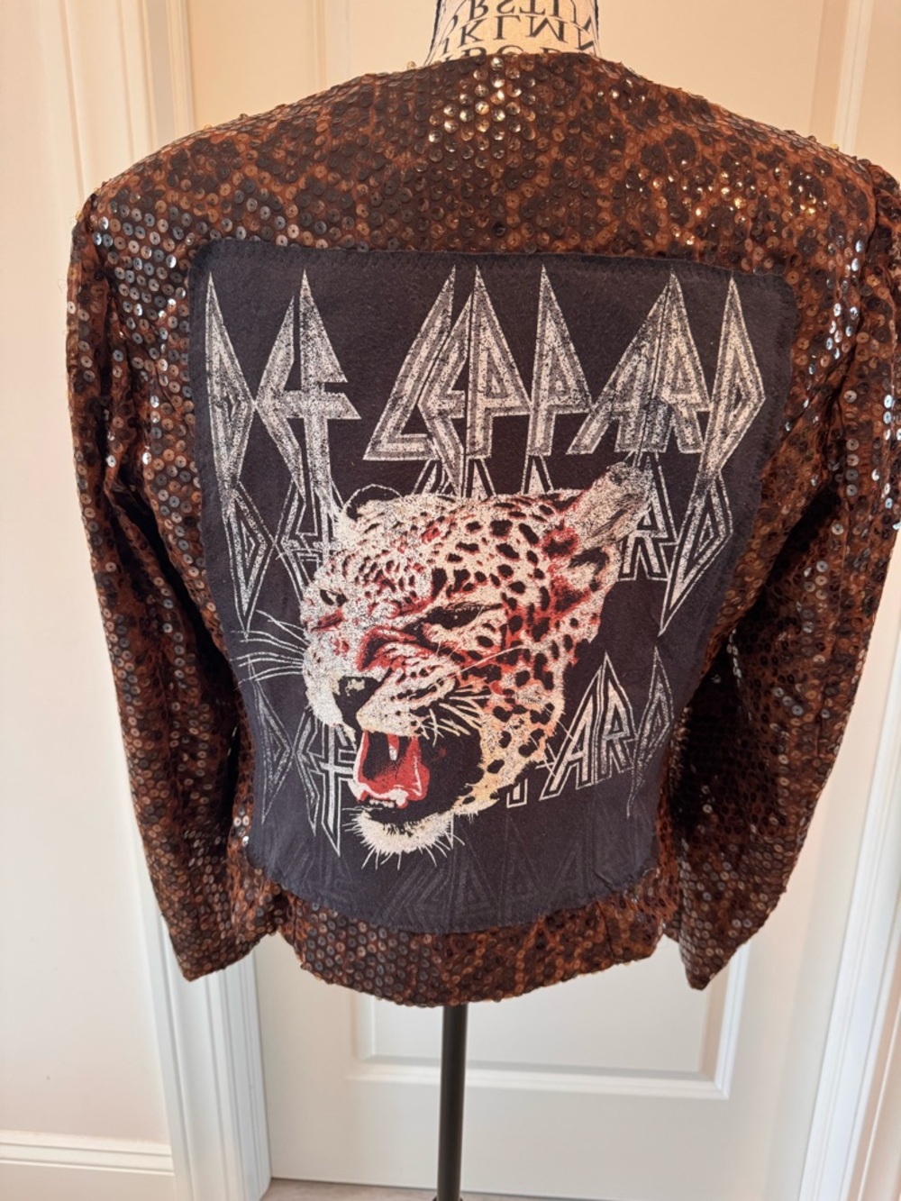 Upcycled Def Leppard Sequin Blazer